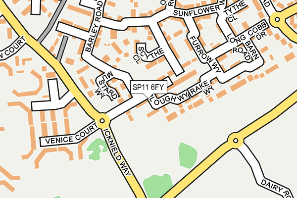 SP11 6FY map - OS OpenMap – Local (Ordnance Survey)