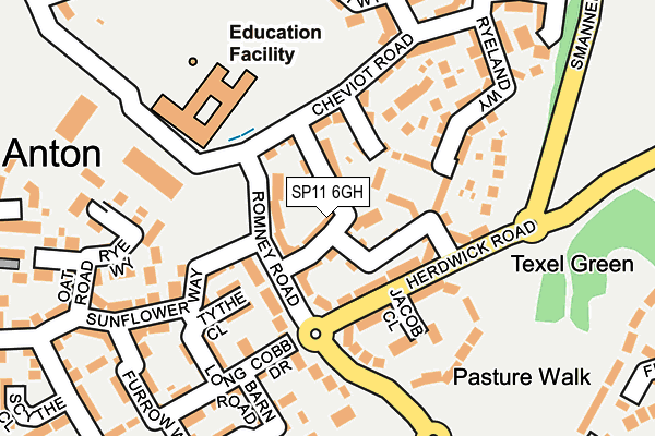 SP11 6GH map - OS OpenMap – Local (Ordnance Survey)