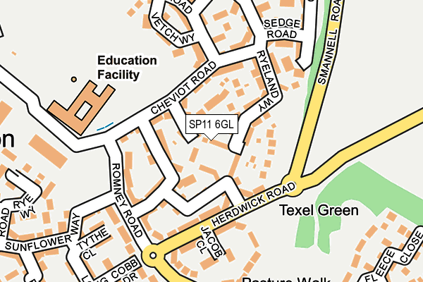 SP11 6GL map - OS OpenMap – Local (Ordnance Survey)