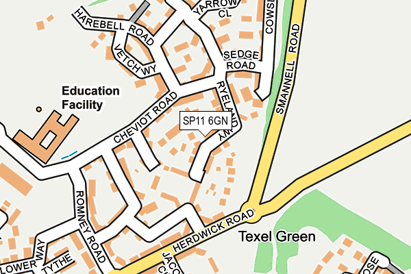 SP11 6GN map - OS OpenMap – Local (Ordnance Survey)
