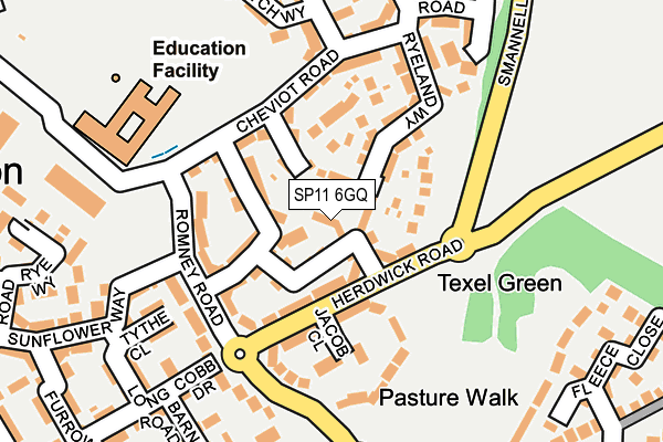 SP11 6GQ map - OS OpenMap – Local (Ordnance Survey)