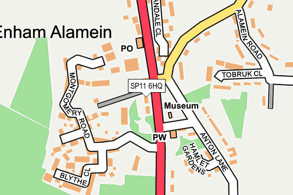 SP11 6HQ map - OS OpenMap – Local (Ordnance Survey)