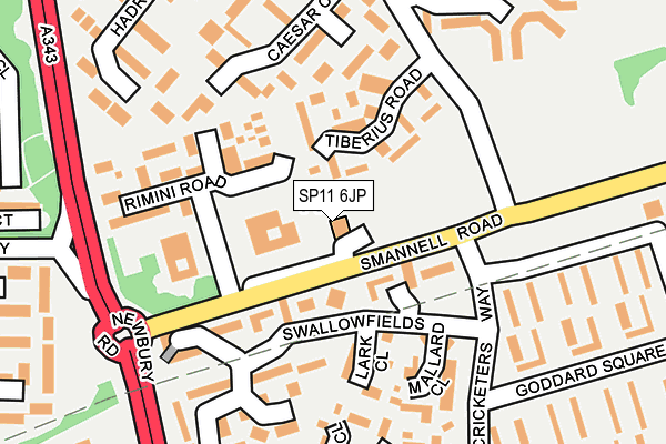 SP11 6JP map - OS OpenMap – Local (Ordnance Survey)