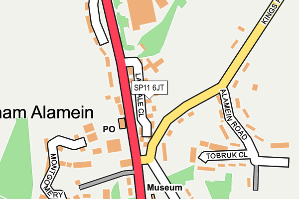 SP11 6JT map - OS OpenMap – Local (Ordnance Survey)