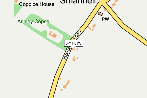 SP11 6JW map - OS OpenMap – Local (Ordnance Survey)