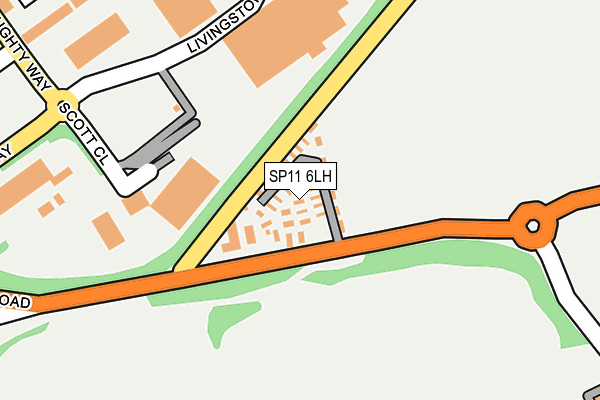 SP11 6LH map - OS OpenMap – Local (Ordnance Survey)