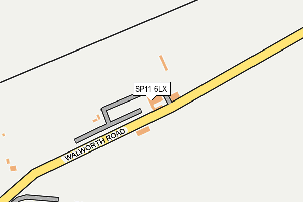 SP11 6LX map - OS OpenMap – Local (Ordnance Survey)