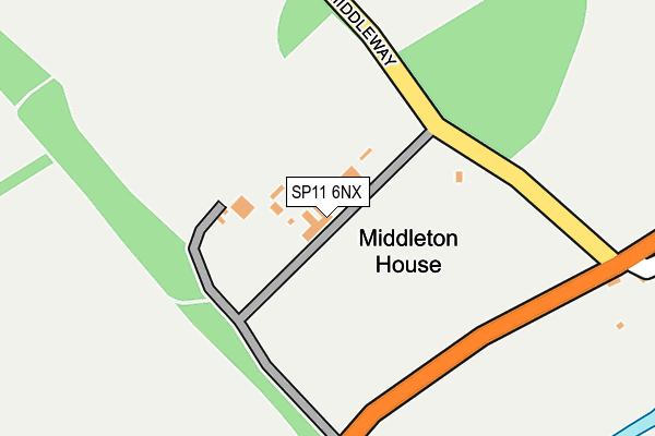 SP11 6NX map - OS OpenMap – Local (Ordnance Survey)
