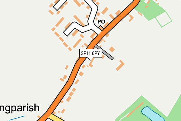 SP11 6PY map - OS OpenMap – Local (Ordnance Survey)