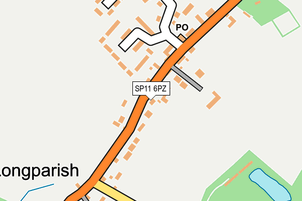 SP11 6PZ map - OS OpenMap – Local (Ordnance Survey)