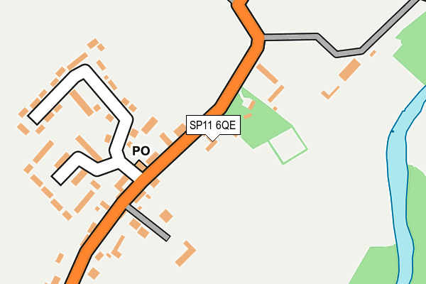 SP11 6QE map - OS OpenMap – Local (Ordnance Survey)