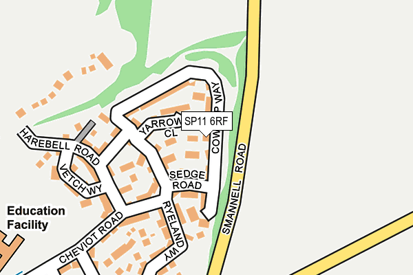 SP11 6RF map - OS OpenMap – Local (Ordnance Survey)