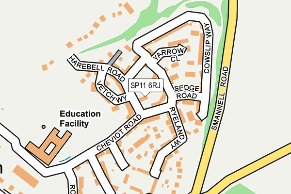 SP11 6RJ map - OS OpenMap – Local (Ordnance Survey)