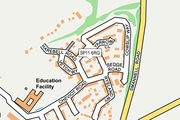 SP11 6RQ map - OS OpenMap – Local (Ordnance Survey)