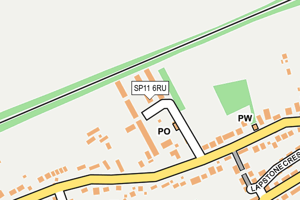 SP11 6RU map - OS OpenMap – Local (Ordnance Survey)