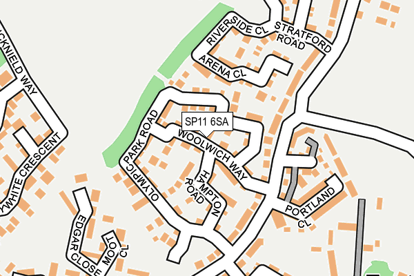 SP11 6SA map - OS OpenMap – Local (Ordnance Survey)