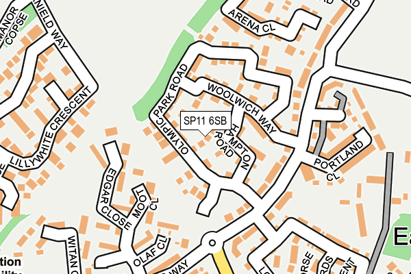 SP11 6SB map - OS OpenMap – Local (Ordnance Survey)