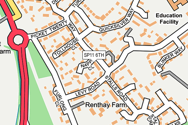 SP11 6TH map - OS OpenMap – Local (Ordnance Survey)