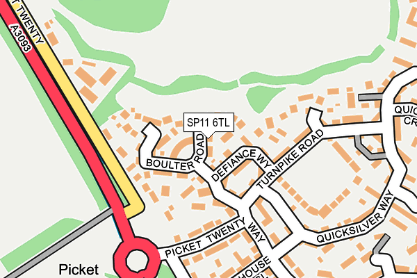 SP11 6TL map - OS OpenMap – Local (Ordnance Survey)