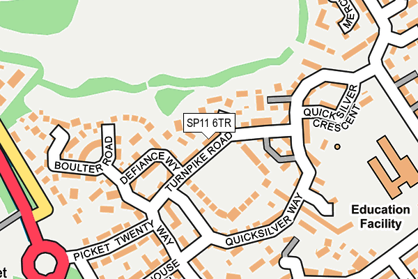 SP11 6TR map - OS OpenMap – Local (Ordnance Survey)