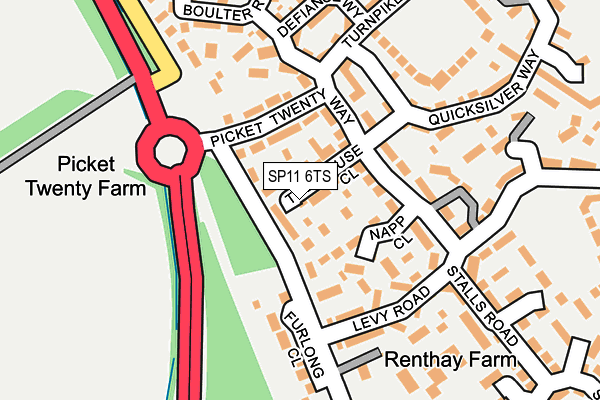 SP11 6TS map - OS OpenMap – Local (Ordnance Survey)