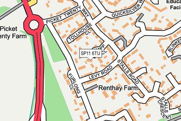 SP11 6TU map - OS OpenMap – Local (Ordnance Survey)