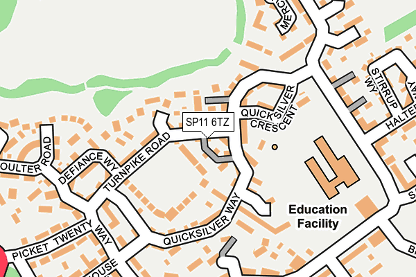 SP11 6TZ map - OS OpenMap – Local (Ordnance Survey)