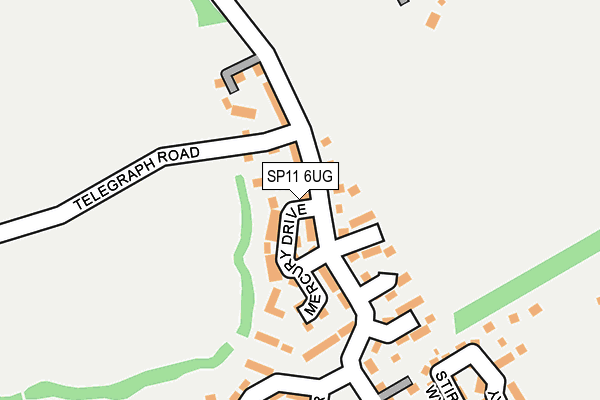 SP11 6UG map - OS OpenMap – Local (Ordnance Survey)