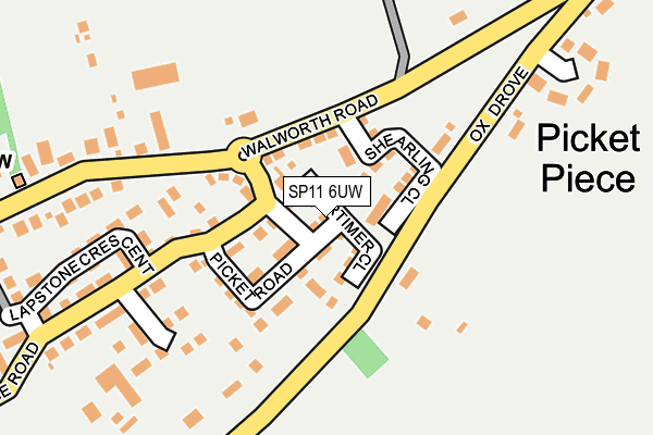 SP11 6UW map - OS OpenMap – Local (Ordnance Survey)