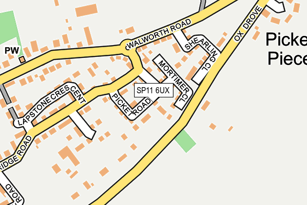 SP11 6UX map - OS OpenMap – Local (Ordnance Survey)
