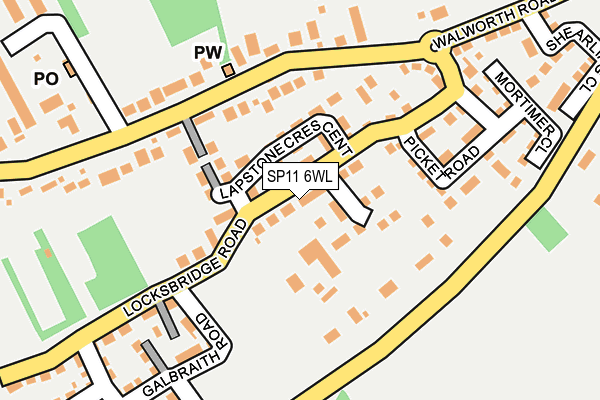 SP11 6WL map - OS OpenMap – Local (Ordnance Survey)