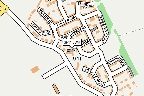 SP11 6WR map - OS OpenMap – Local (Ordnance Survey)