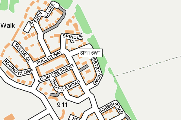 SP11 6WT map - OS OpenMap – Local (Ordnance Survey)