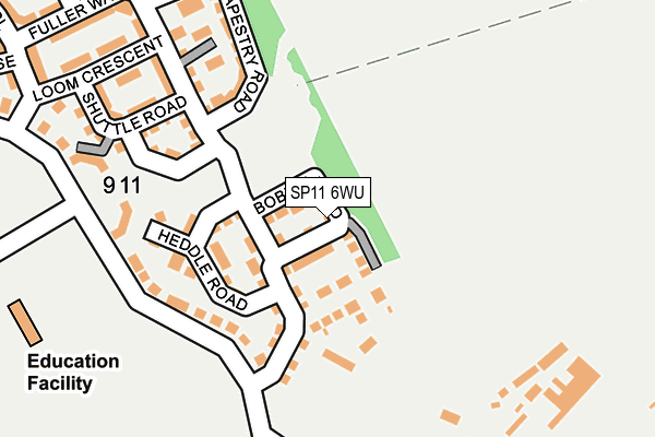 SP11 6WU map - OS OpenMap – Local (Ordnance Survey)