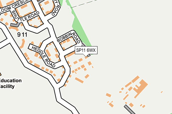 SP11 6WX map - OS OpenMap – Local (Ordnance Survey)