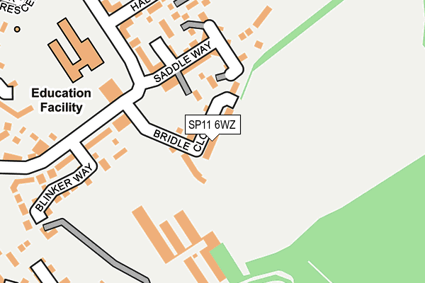 SP11 6WZ map - OS OpenMap – Local (Ordnance Survey)
