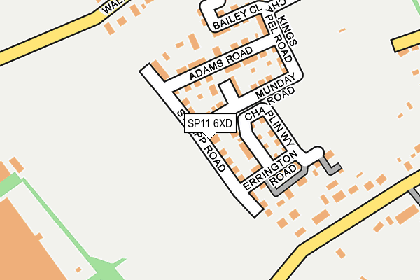 SP11 6XD map - OS OpenMap – Local (Ordnance Survey)