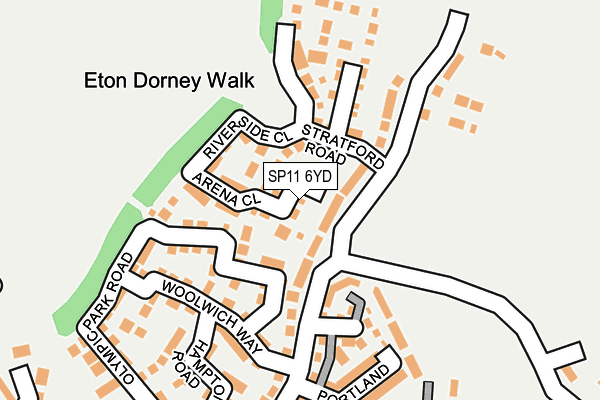 SP11 6YD map - OS OpenMap – Local (Ordnance Survey)