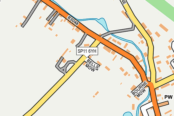SP11 6YH map - OS OpenMap – Local (Ordnance Survey)