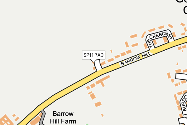 SP11 7AD map - OS OpenMap – Local (Ordnance Survey)