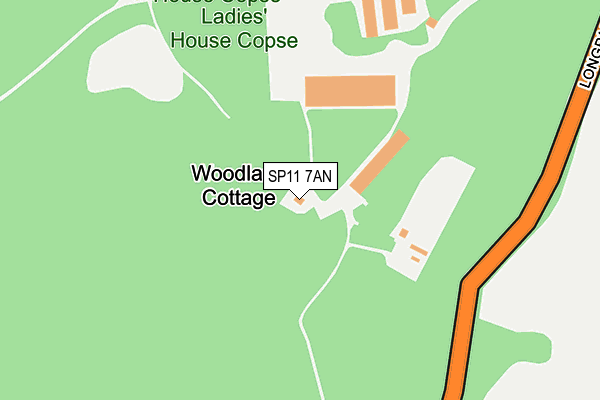 SP11 7AN map - OS OpenMap – Local (Ordnance Survey)