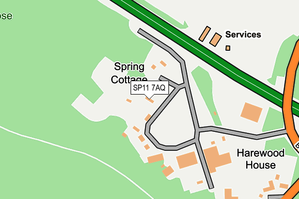 SP11 7AQ map - OS OpenMap – Local (Ordnance Survey)