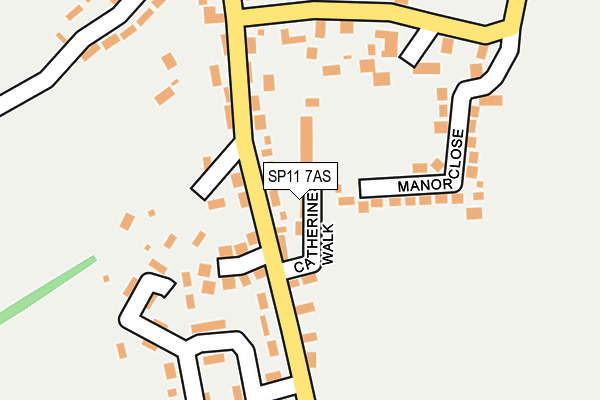 SP11 7AS map - OS OpenMap – Local (Ordnance Survey)