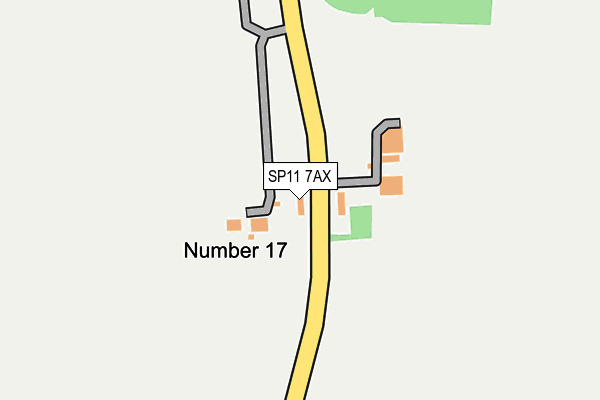 SP11 7AX map - OS OpenMap – Local (Ordnance Survey)