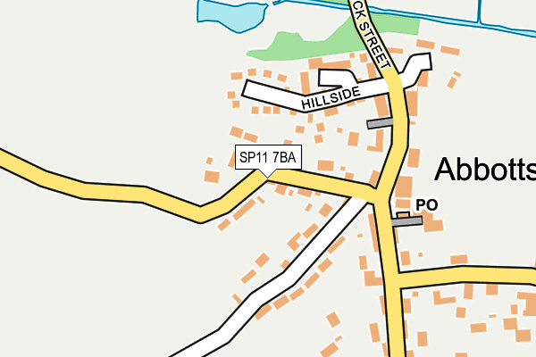 SP11 7BA map - OS OpenMap – Local (Ordnance Survey)