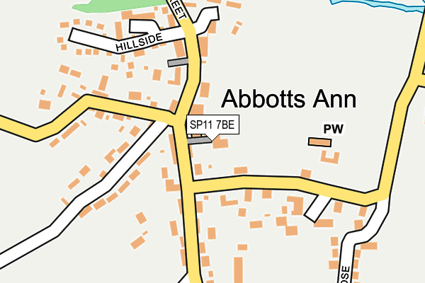 SP11 7BE map - OS OpenMap – Local (Ordnance Survey)