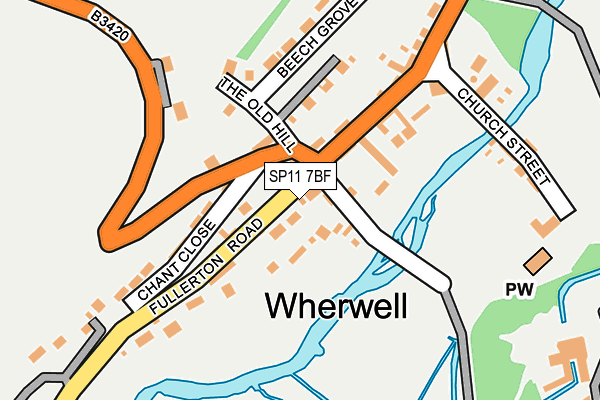 SP11 7BF map - OS OpenMap – Local (Ordnance Survey)