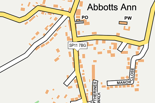 SP11 7BG map - OS OpenMap – Local (Ordnance Survey)