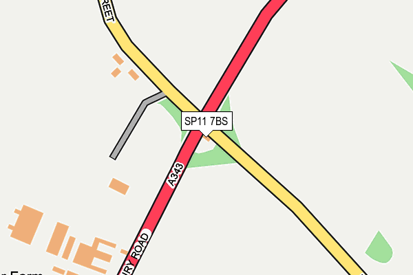 SP11 7BS map - OS OpenMap – Local (Ordnance Survey)