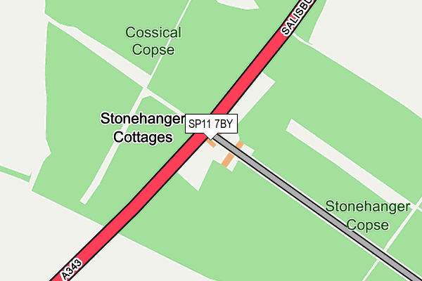 SP11 7BY map - OS OpenMap – Local (Ordnance Survey)